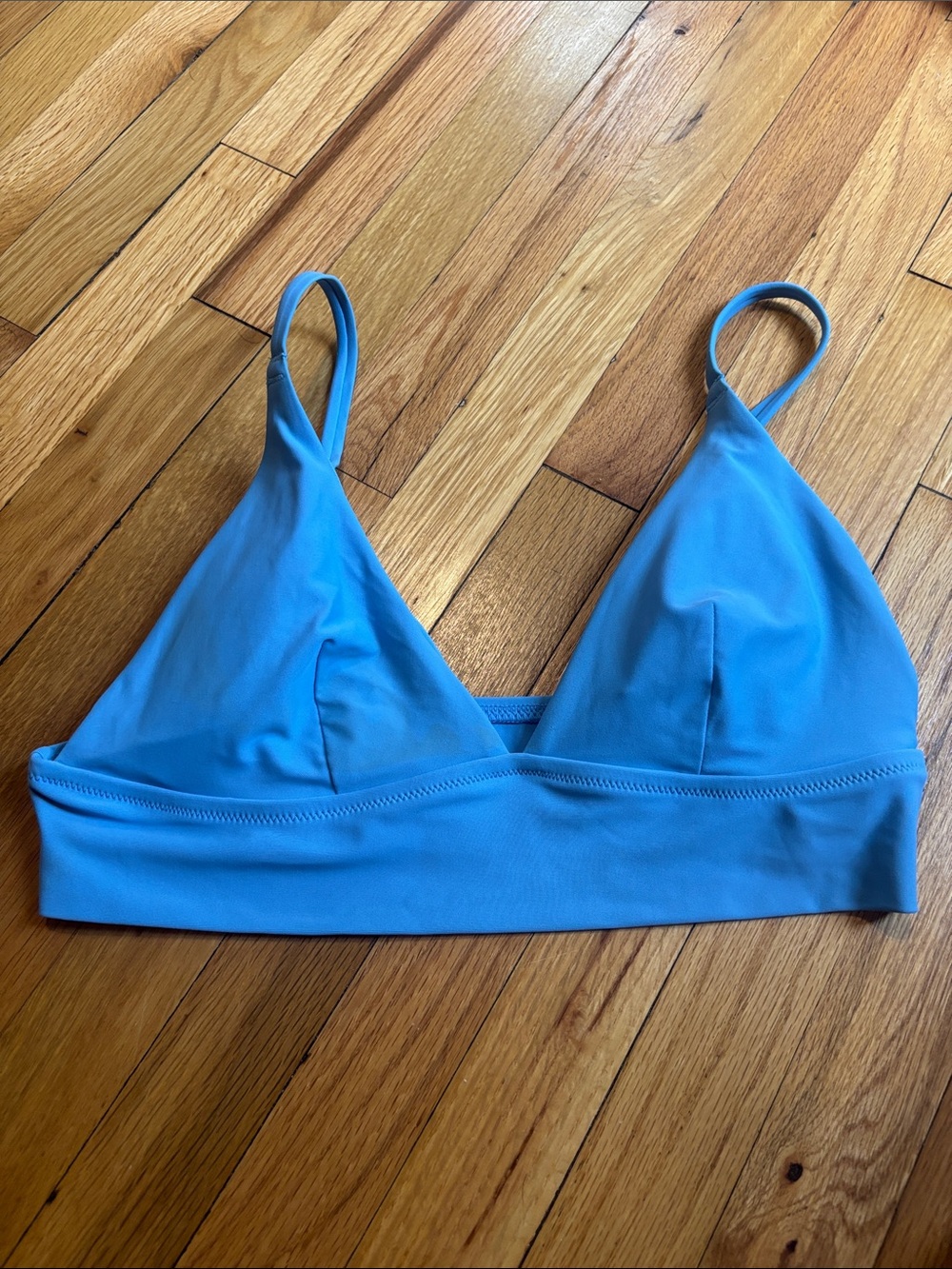 aerie Blue Triangle Bikini Top